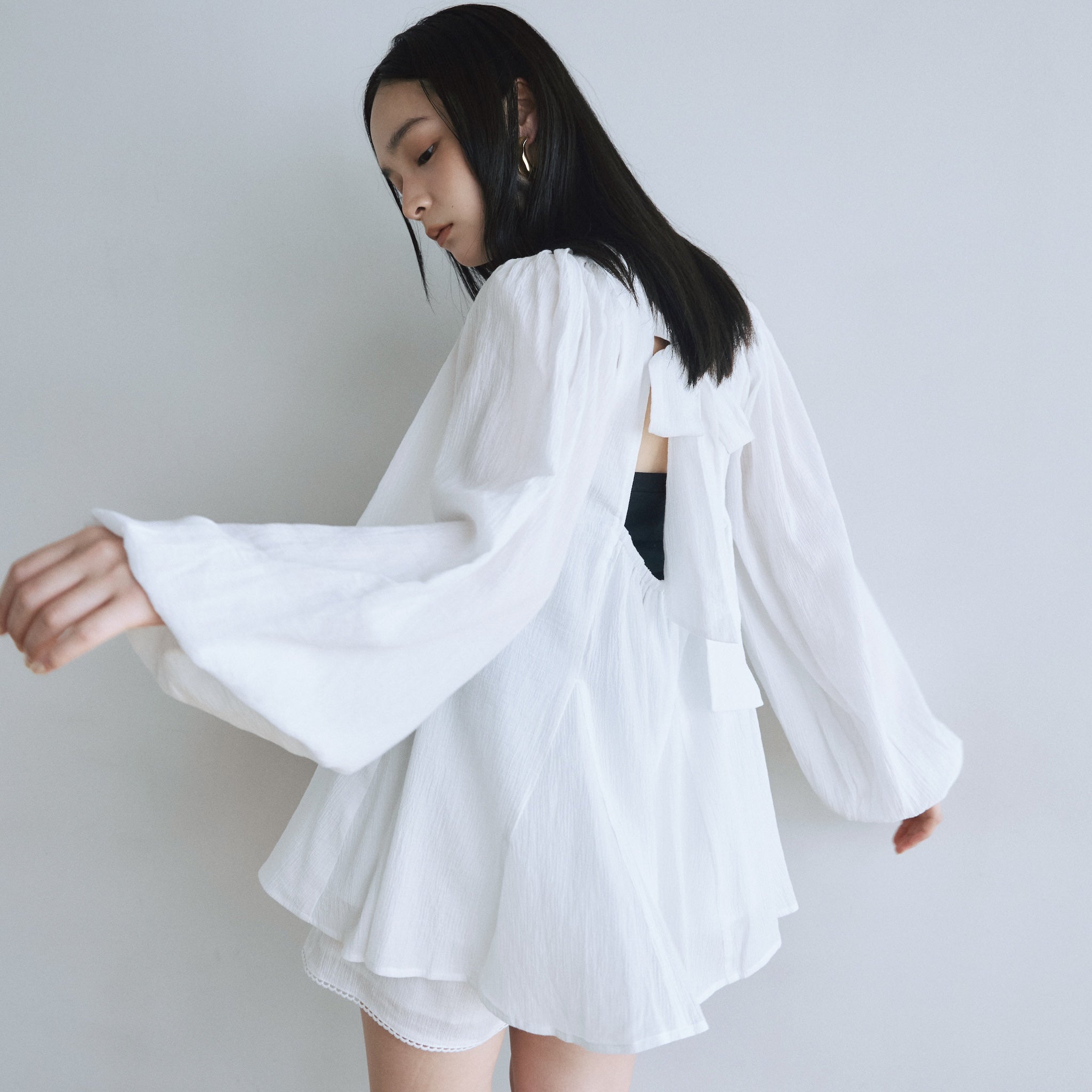 C/voile Back openチュニック