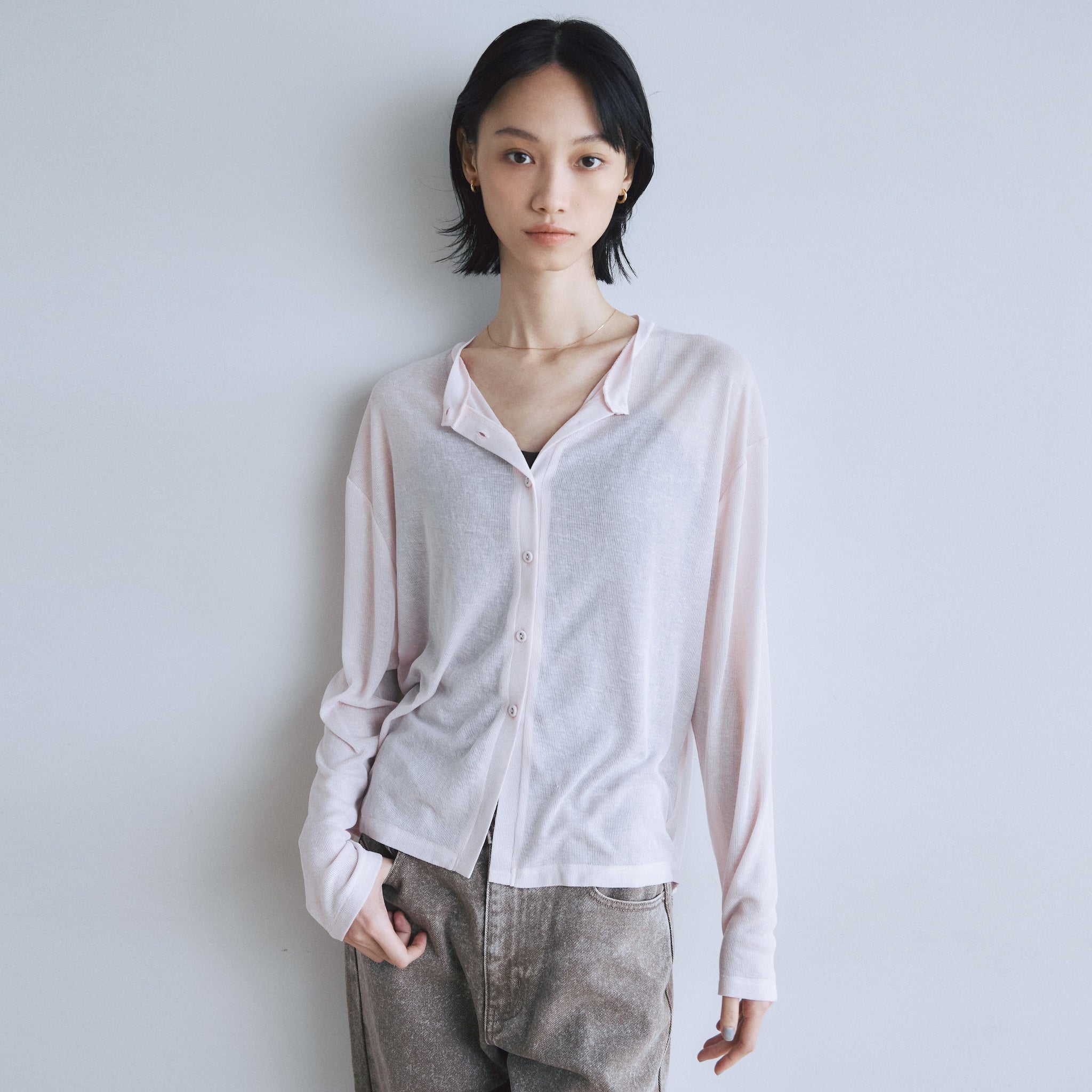 sheer cut cardigan