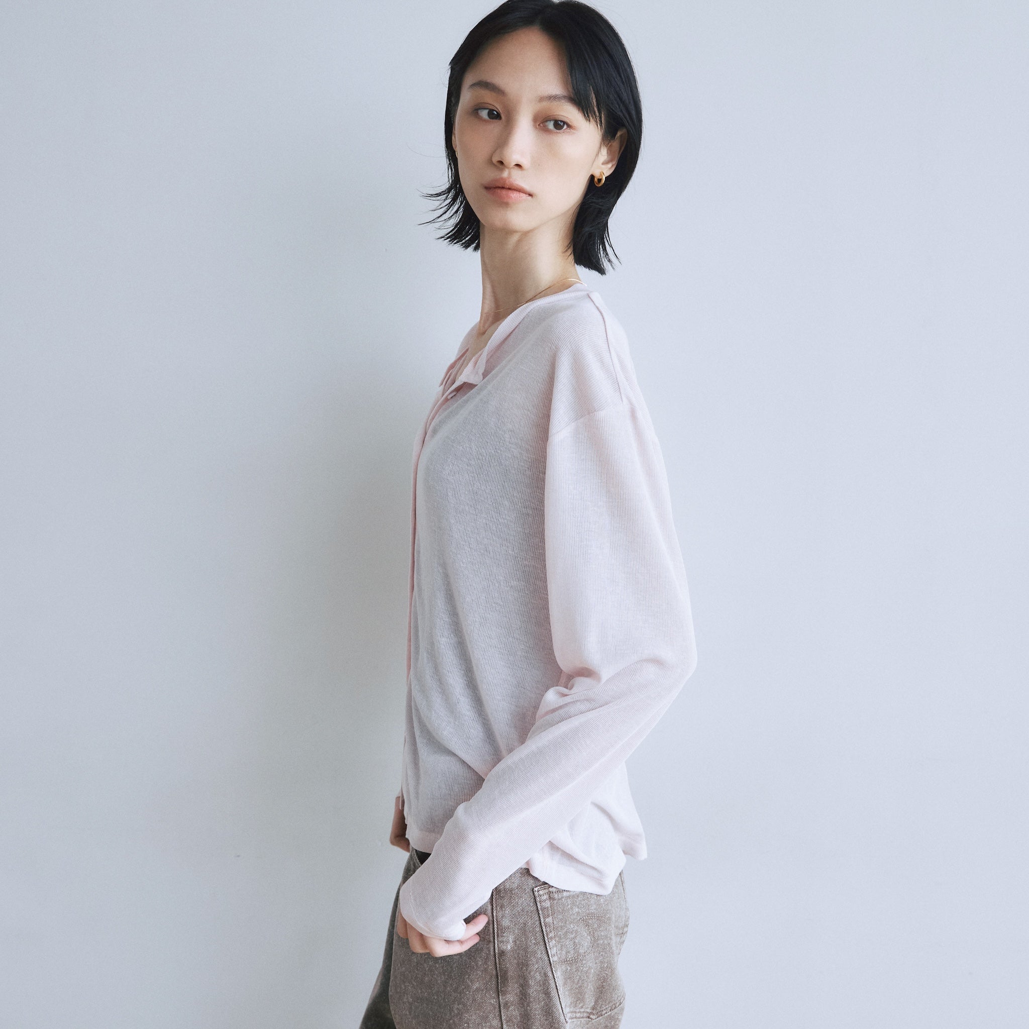 sheer cut cardigan