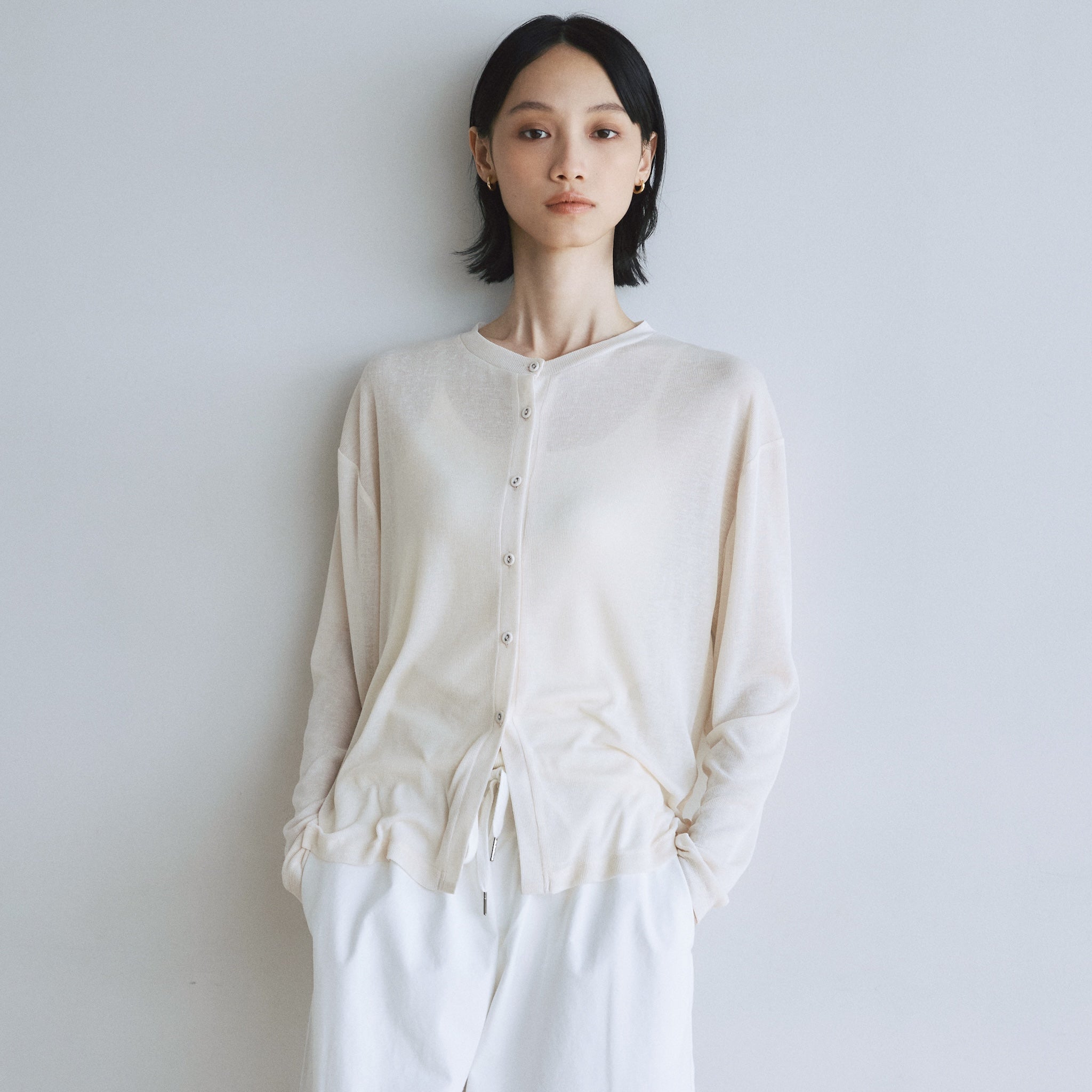 sheer cut cardigan