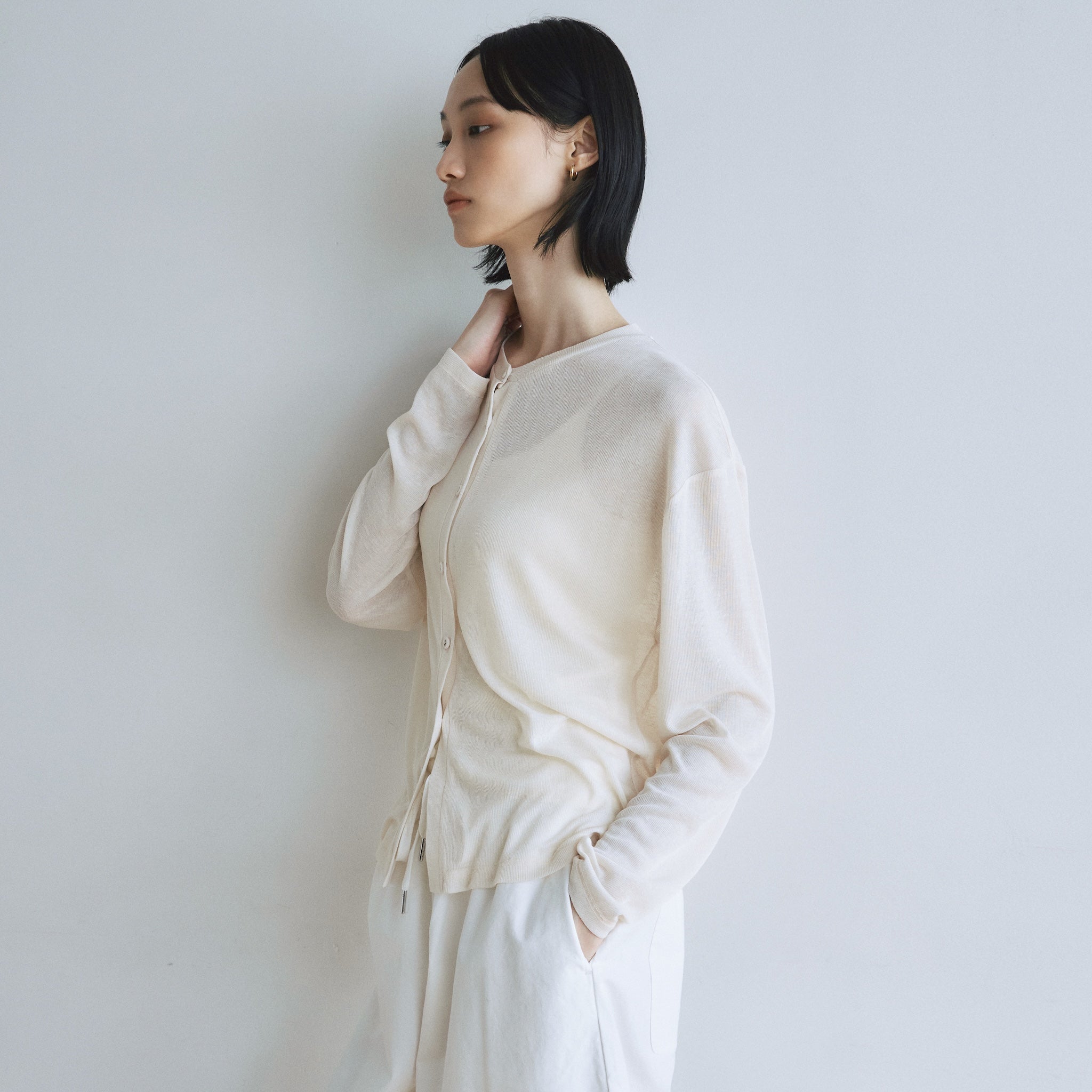 sheer cut cardigan