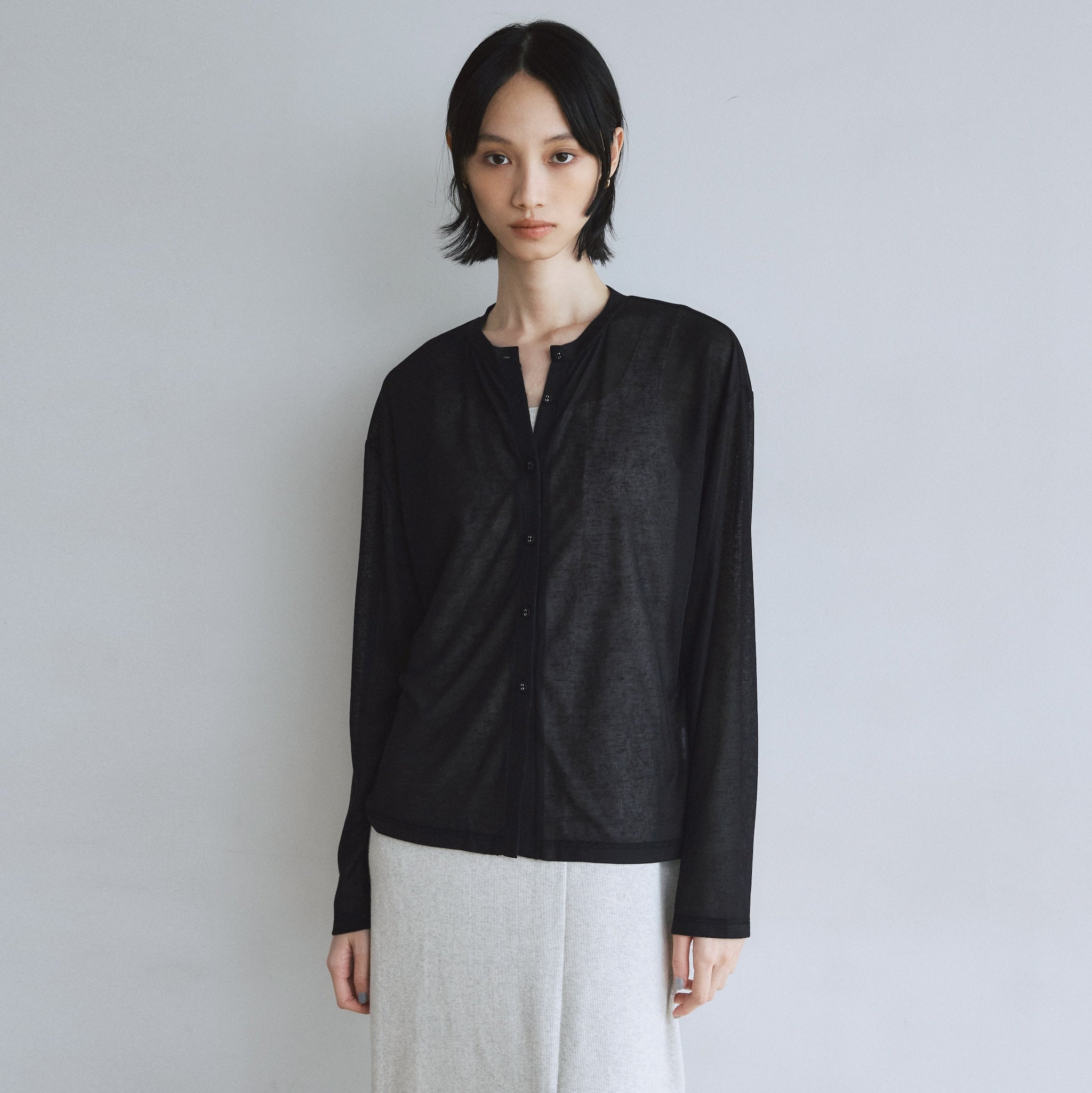 sheer cut cardigan