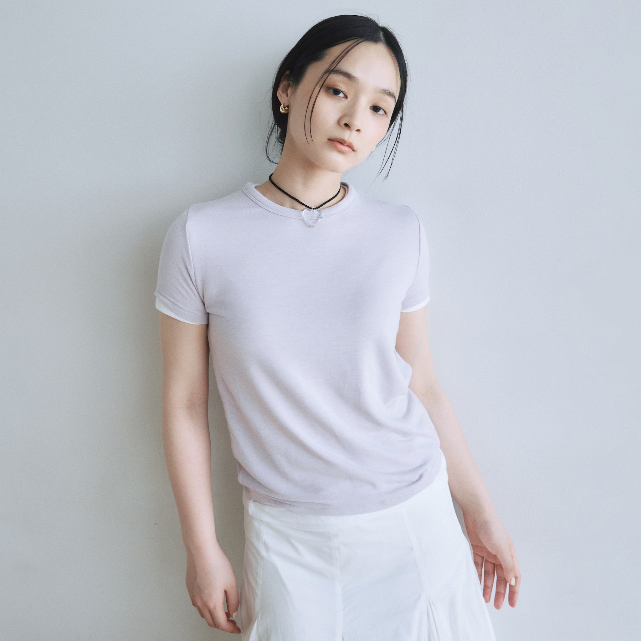 Fluffy smoothベーシックTシャツ