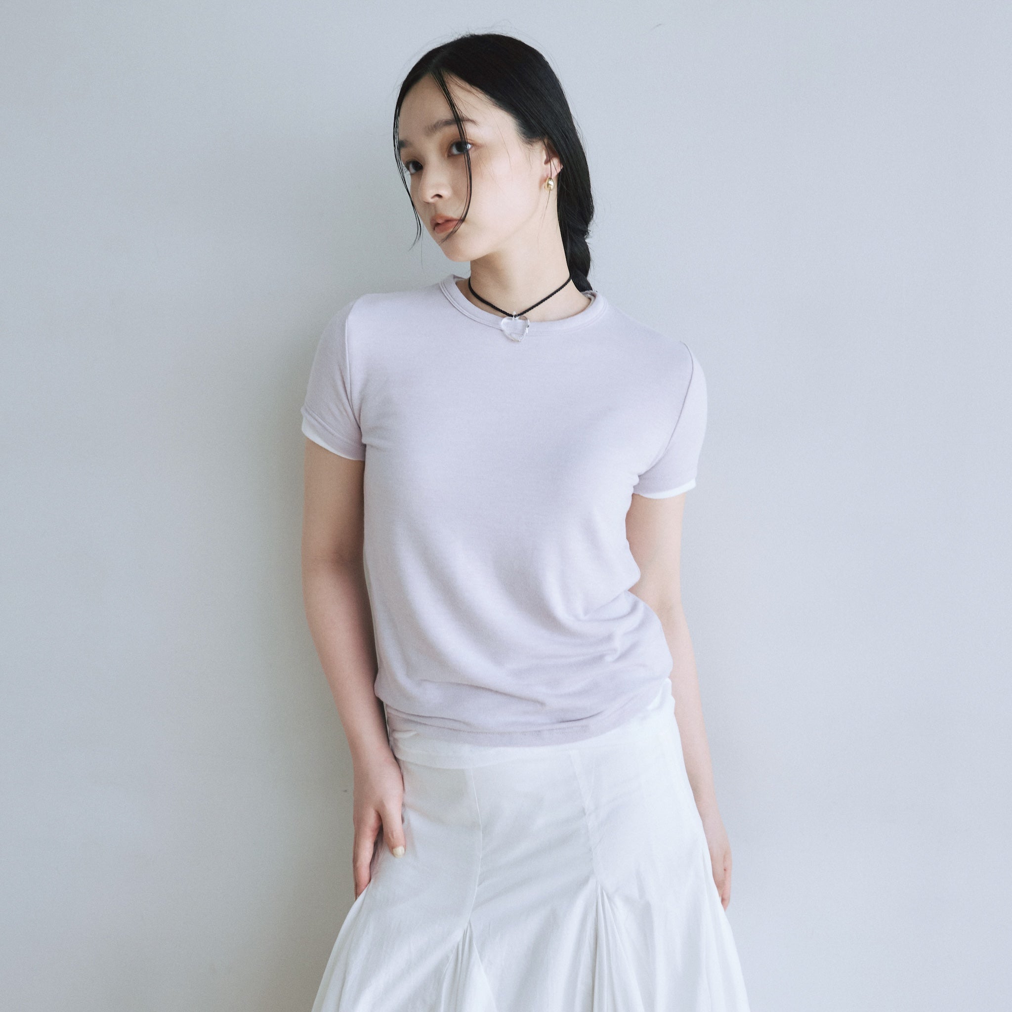Fluffy smoothベーシックTシャツ