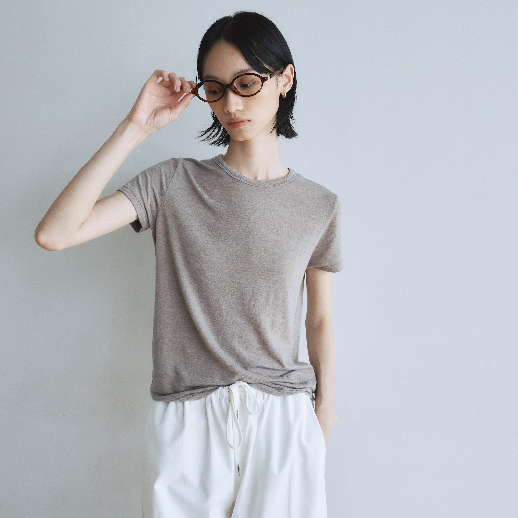 Fluffy smoothベーシックTシャツ