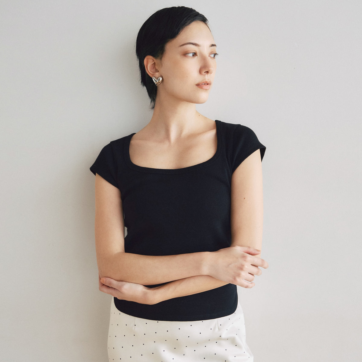 Old Cotton U-neck Top