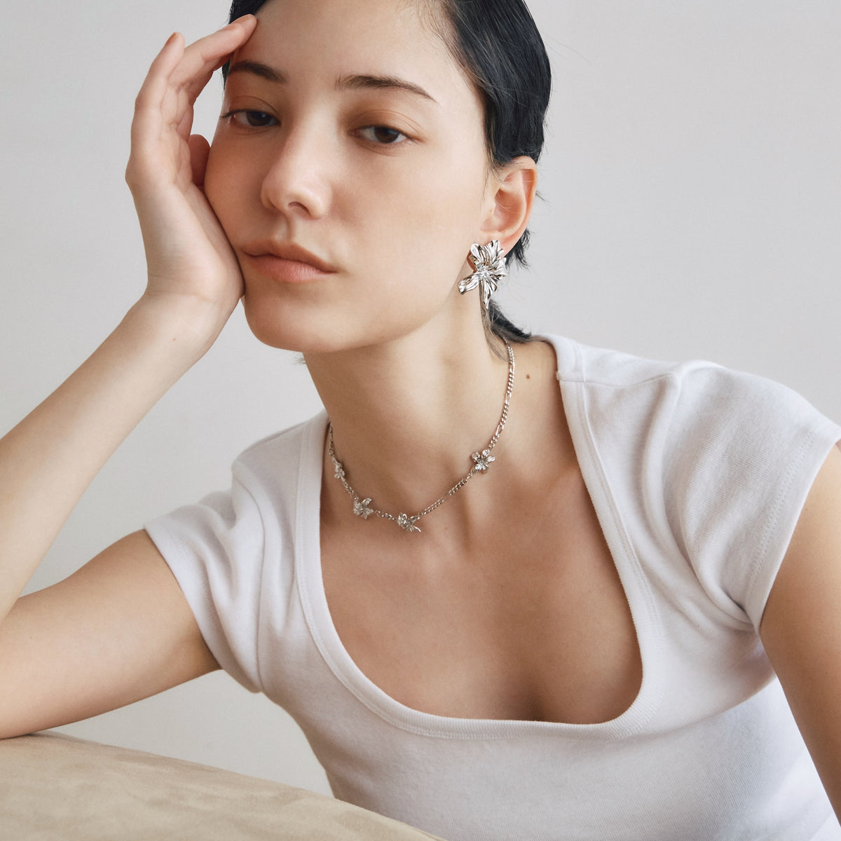 Old Cotton U-neck Top