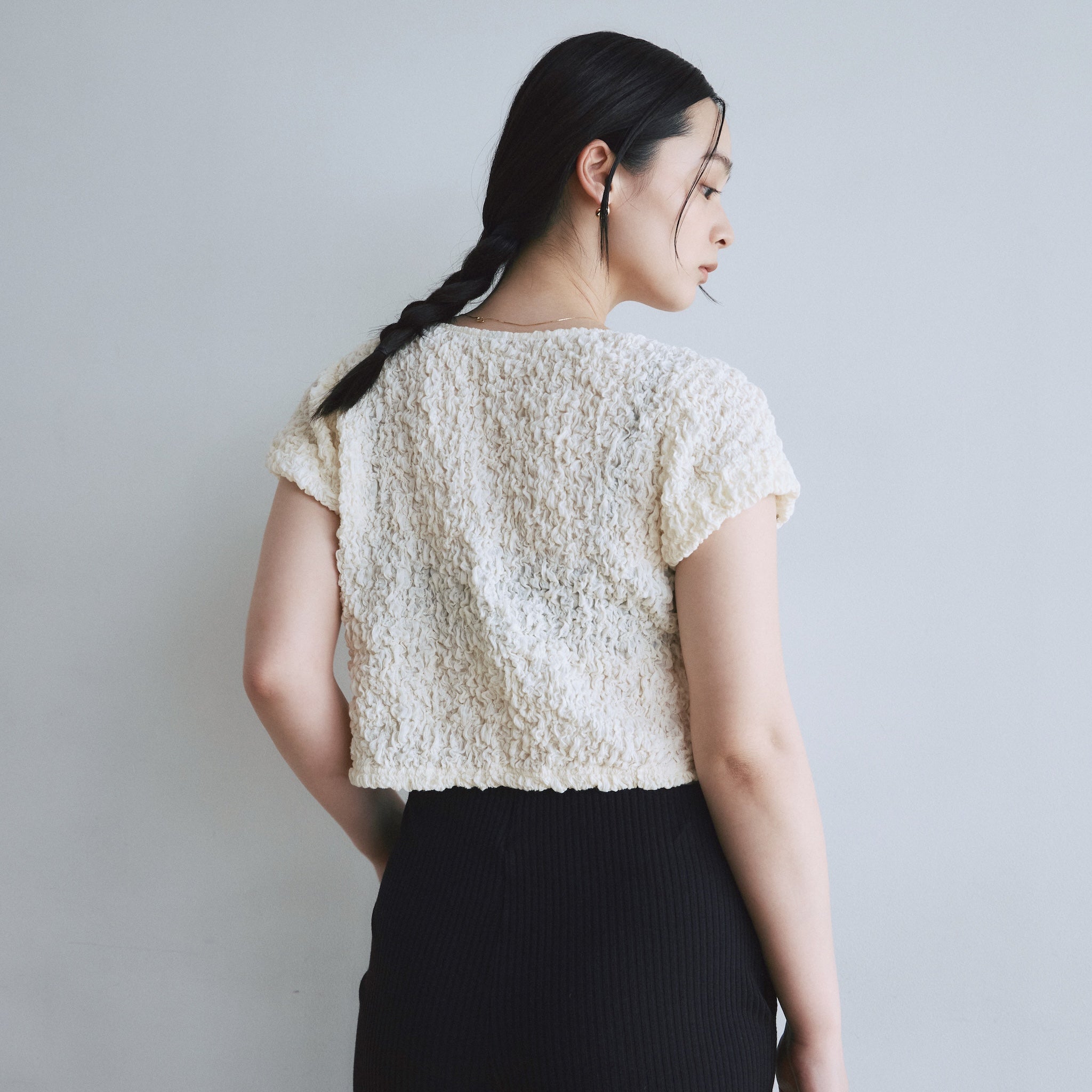 Smocking Ribbon Cardigan