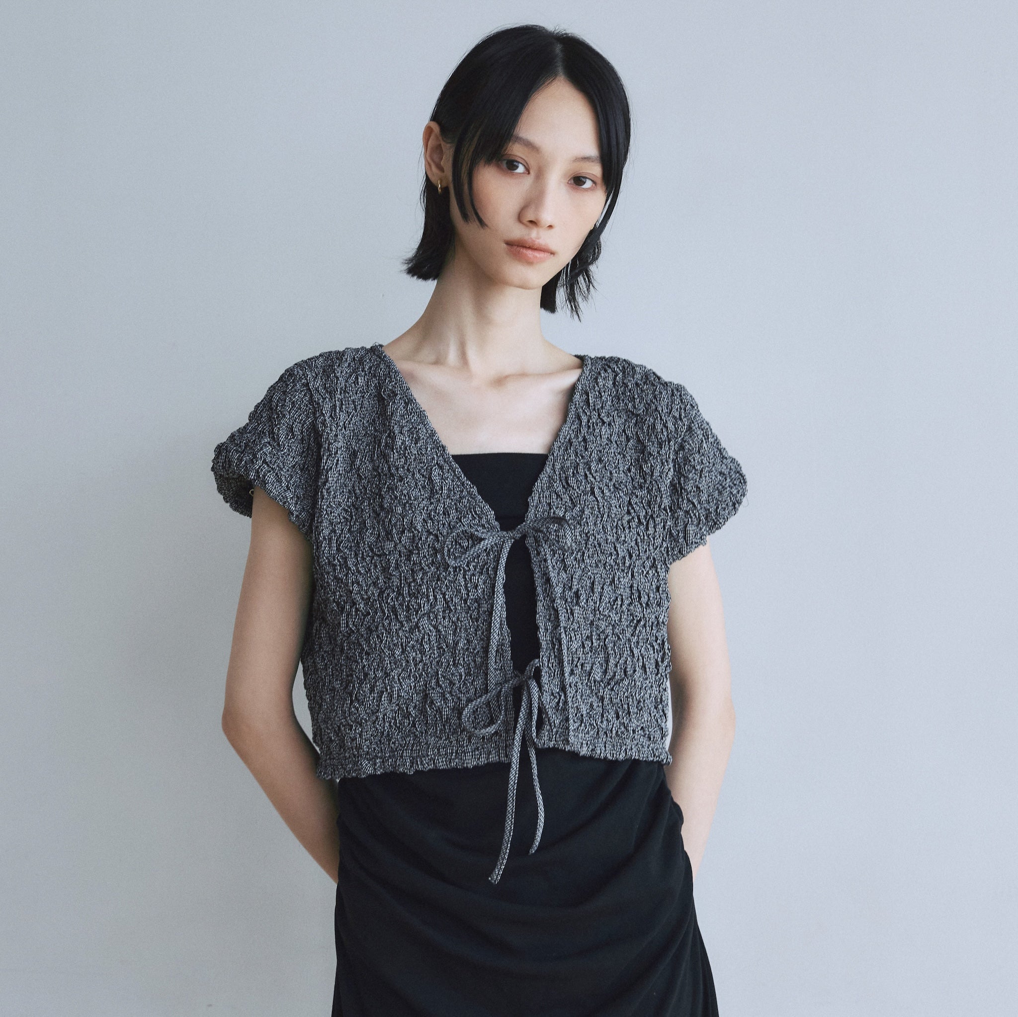Smocking Ribbon Cardigan