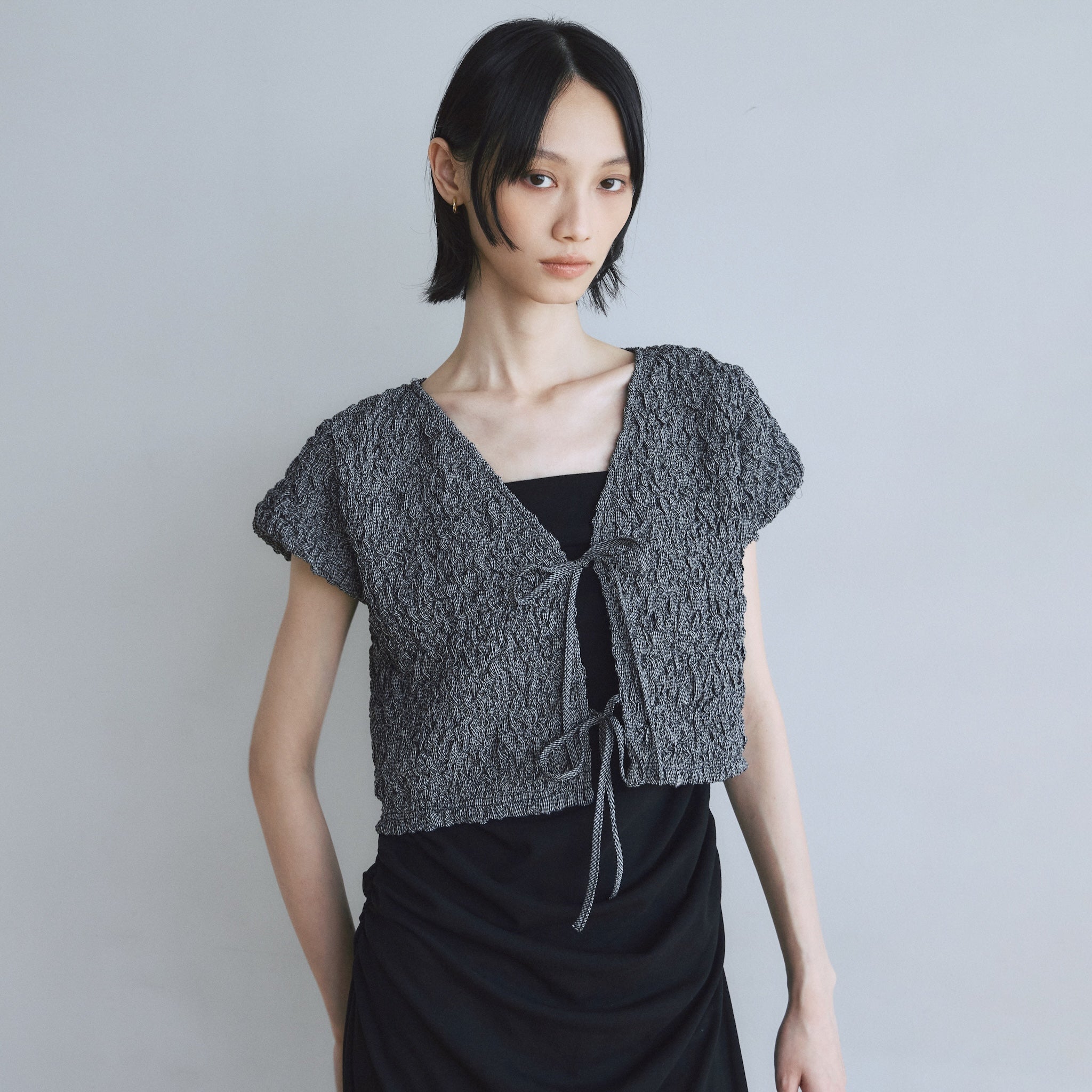 Smocking Ribbon Cardigan