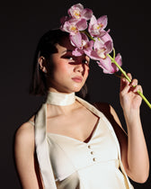 collab パッドin スキニースカーフサテンCAMI