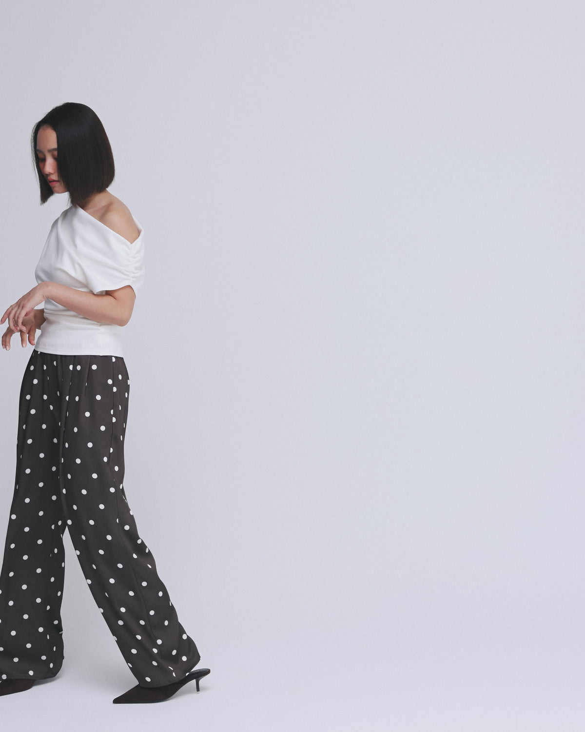 collab Relax Satin Wide-Leg Pants