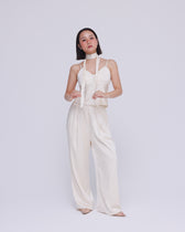 collab Relax Satin Wide-Leg Pants