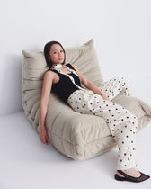 collab Relax Satin Wide-Leg Pants
