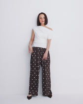 collab Asymmetry Drape Top