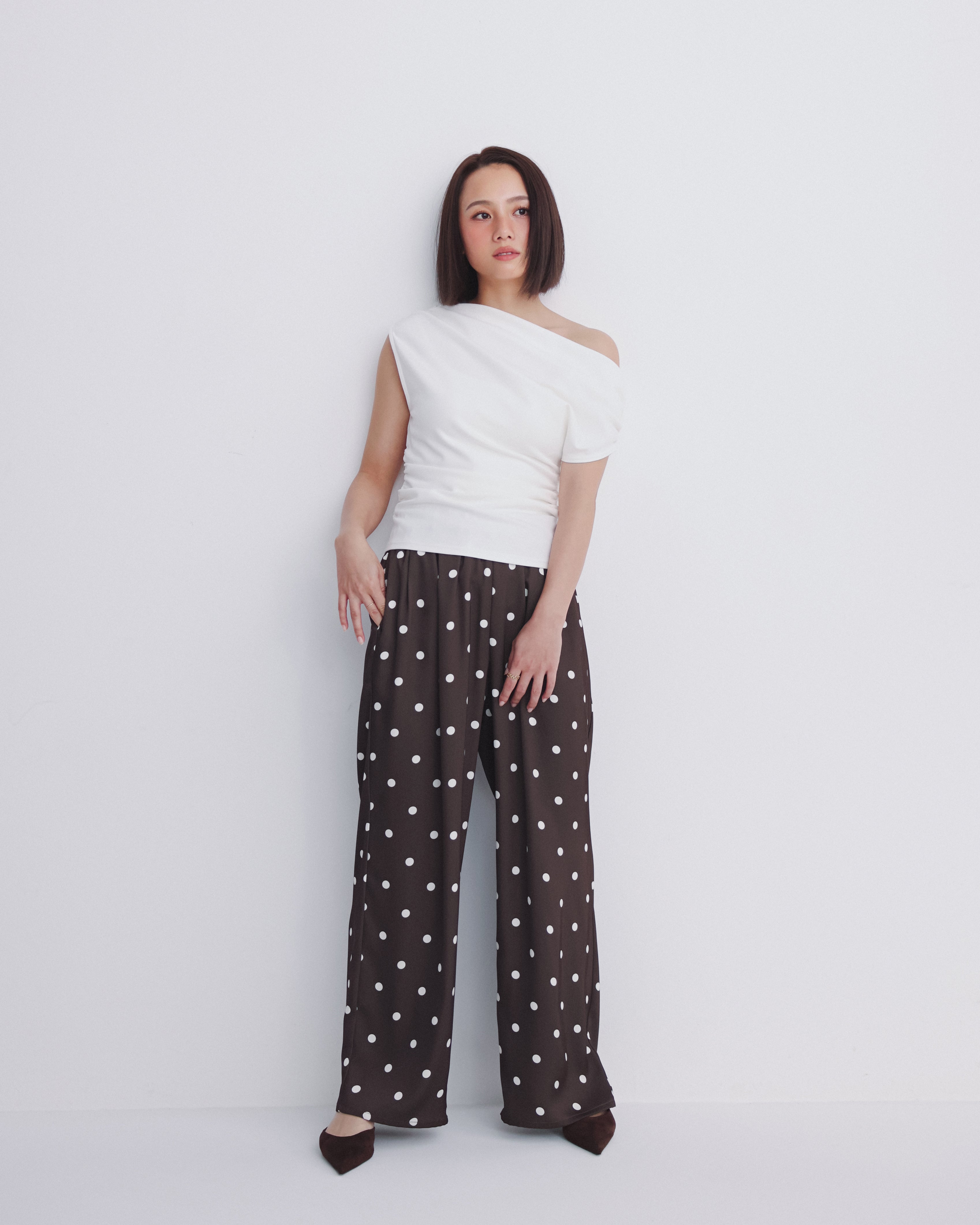collab Asymmetry Drapeトップス
