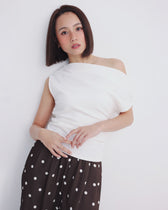 collab Asymmetry Drape Top