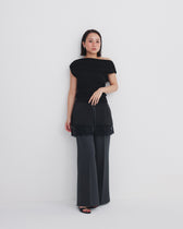 collab Asymmetry Drape Top