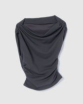 collab Asymmetry Drape Top