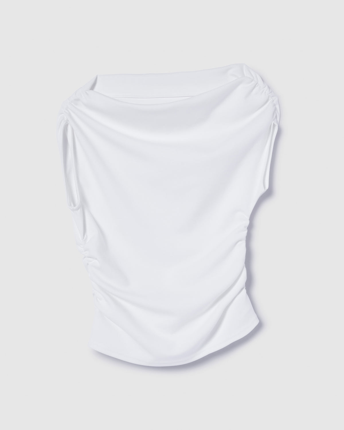 collab Asymmetry Drape Top