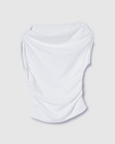 collab Asymmetry Drape Top