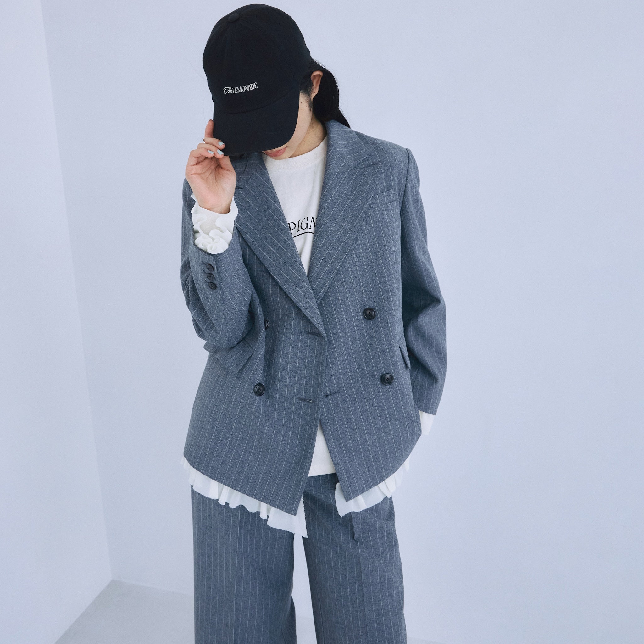 Pinstripe Frill W Jacket