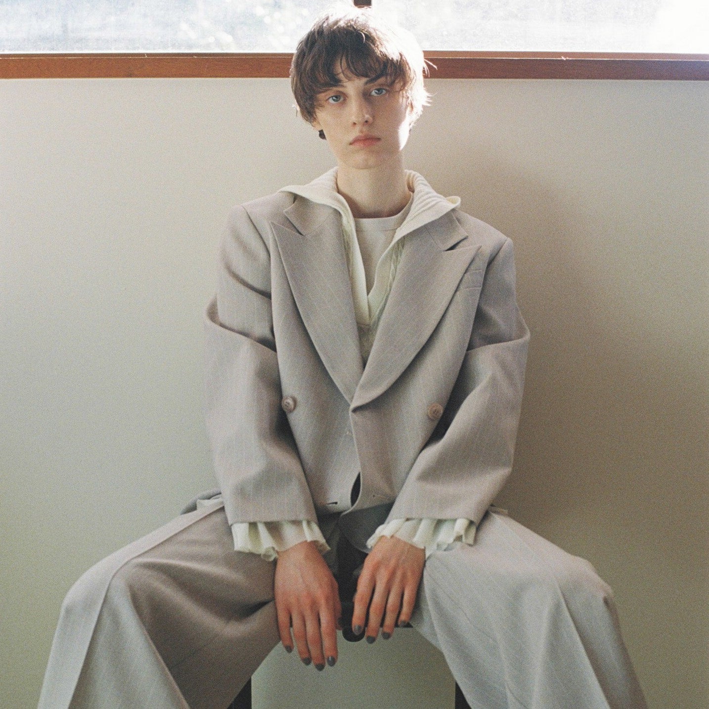 Pinstripe Frill W Jacket