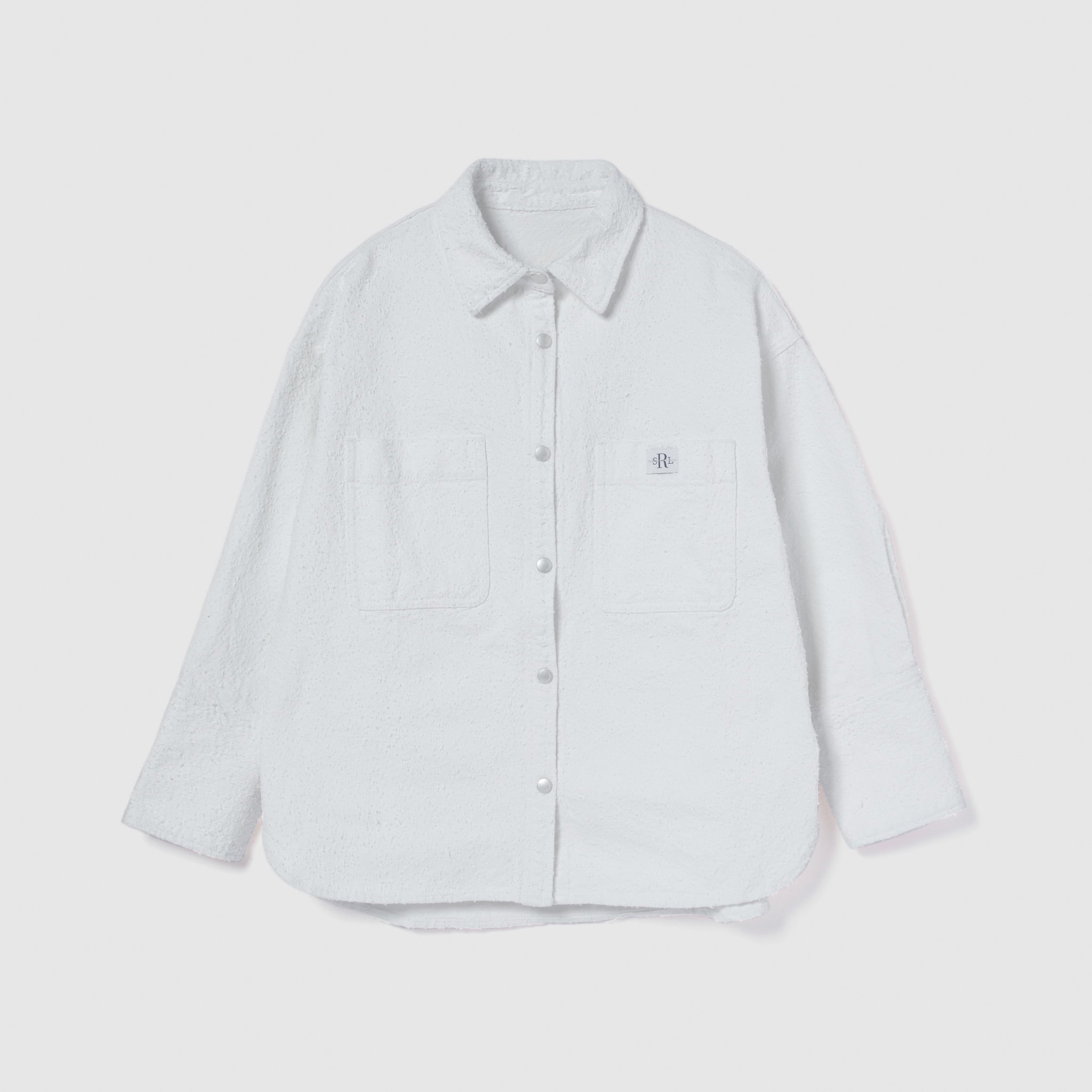 Needle punch material shirt jacket