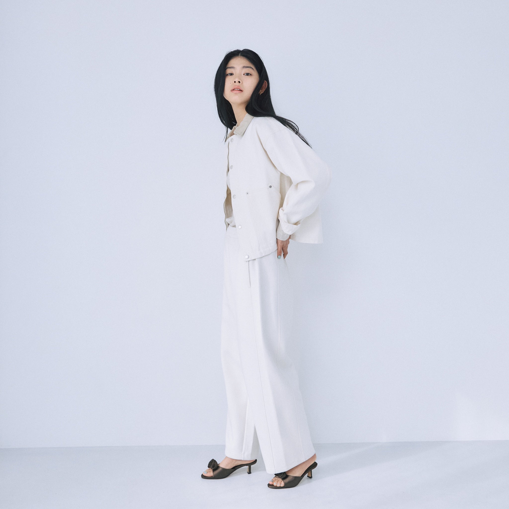 【O PROJECT】ホワイト コットンカバーオール Y ワイ ORGANIC COTTON DENIM COVERALL｜セレクトショップ lotusleaf