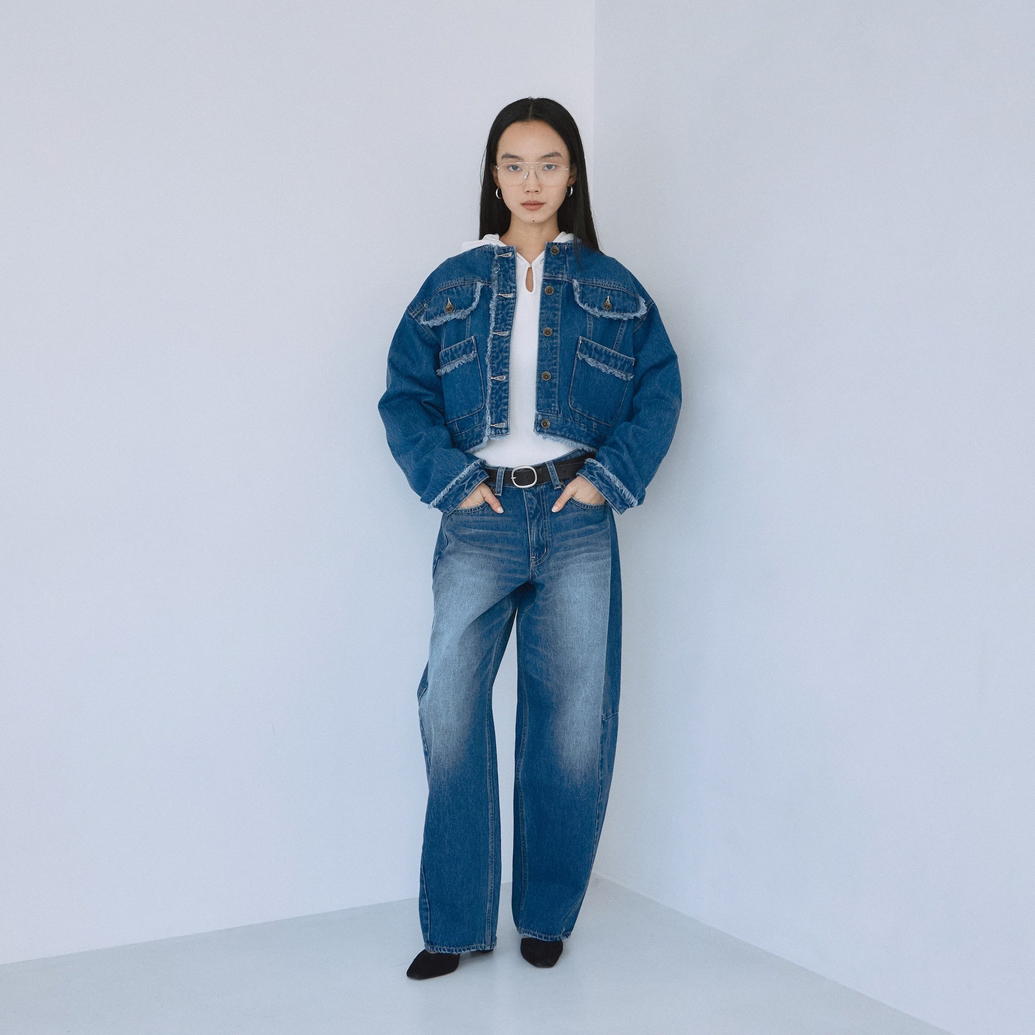 FringeショートDenimジャケット