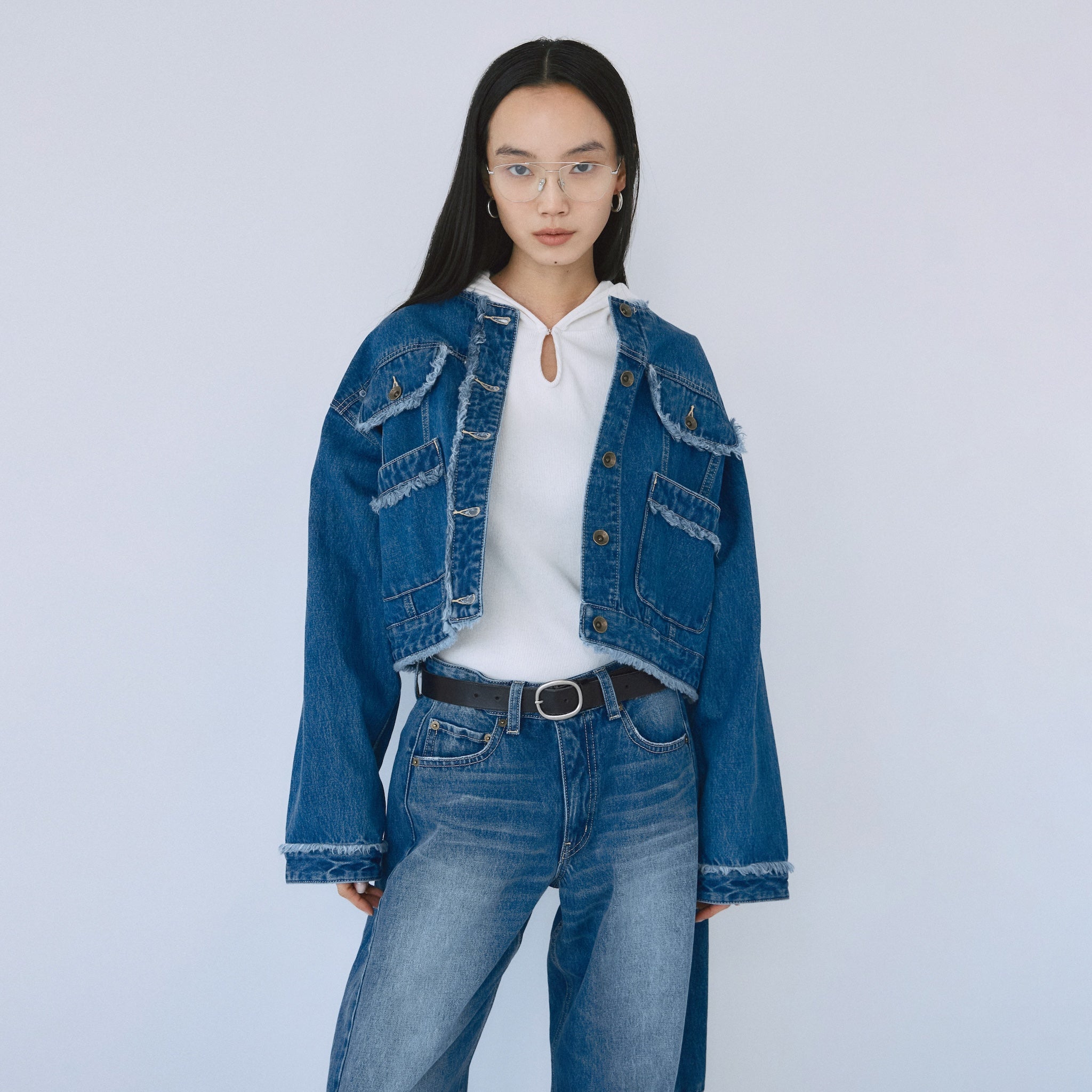 FringeショートDenimジャケット