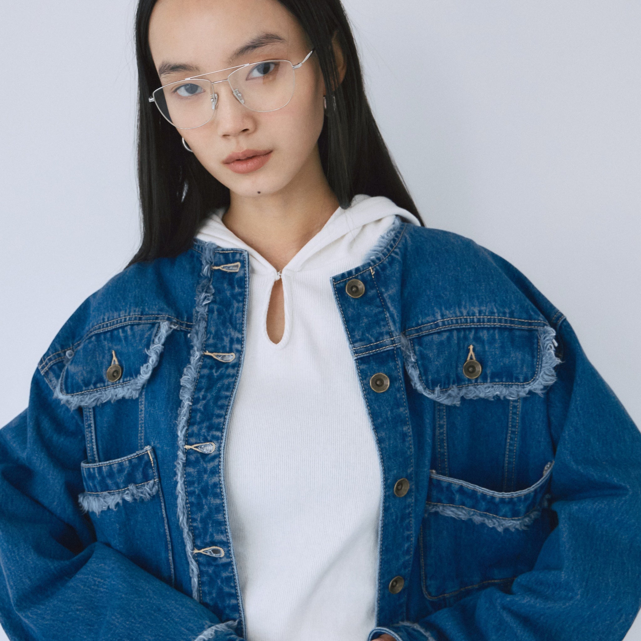 FringeショートDenimジャケット