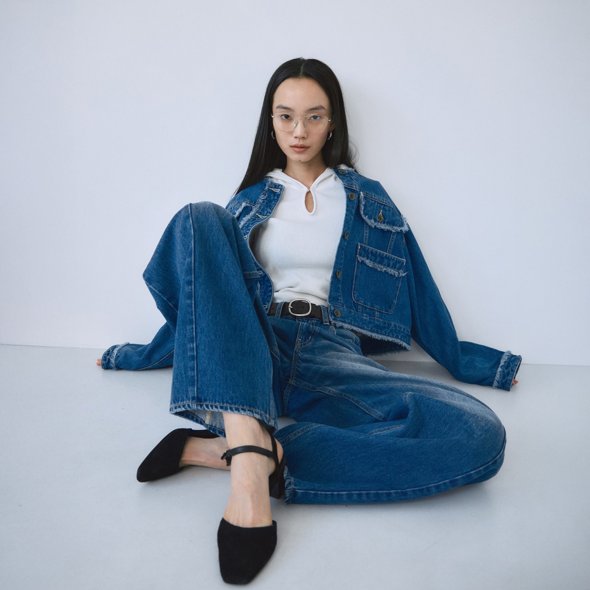 FringeショートDenimジャケット