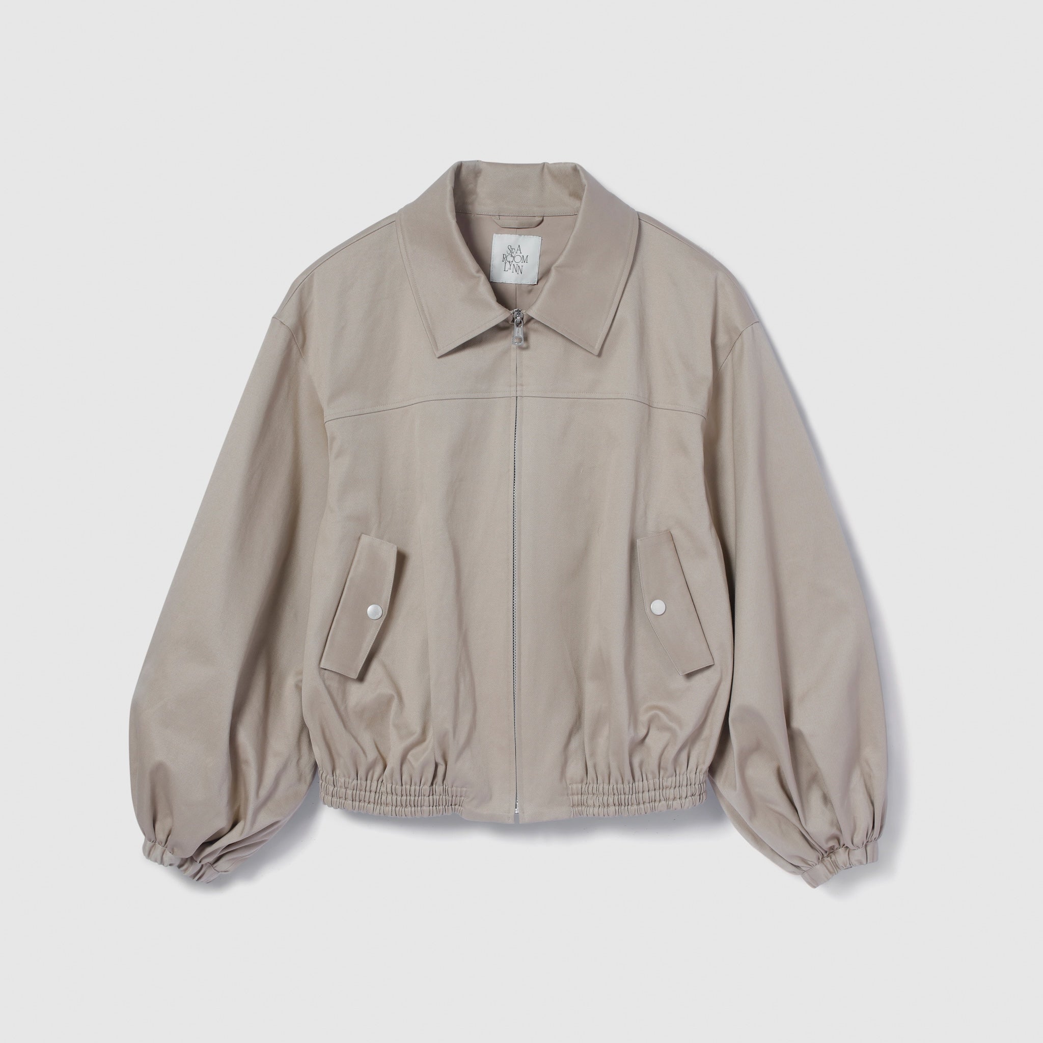 Round sleeve curvy blouson