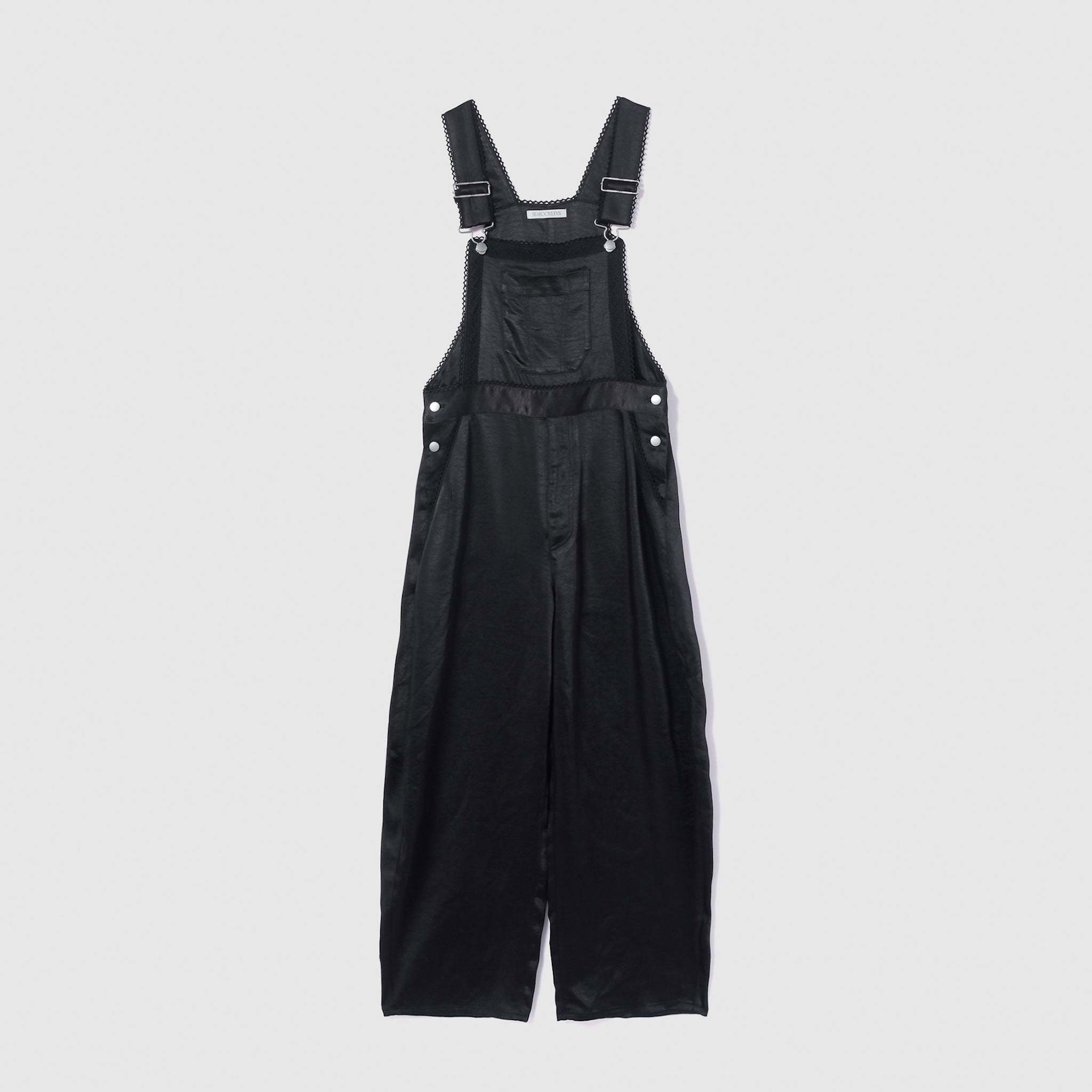 SEAROOMLYNN バレルレッグサテンサロペット バレルレッグサテンサロペット