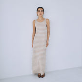 Gingham Check Eyeliner Knit Dress