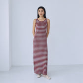 Gingham Check Eyeliner Knit Dress