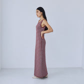 Gingham Check Eyeliner Knit Dress