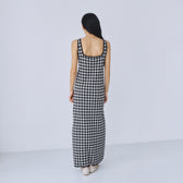 Gingham Check Eyeliner Knit Dress