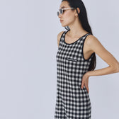 Gingham Check Eyeliner Knit Dress