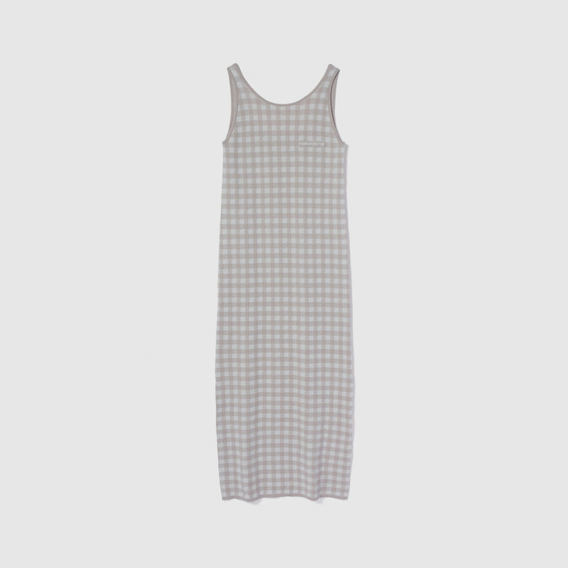 Gingham Check Eyeliner Knit Dress