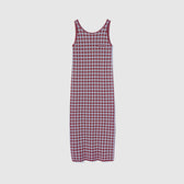 Gingham Check Eyeliner Knit Dress