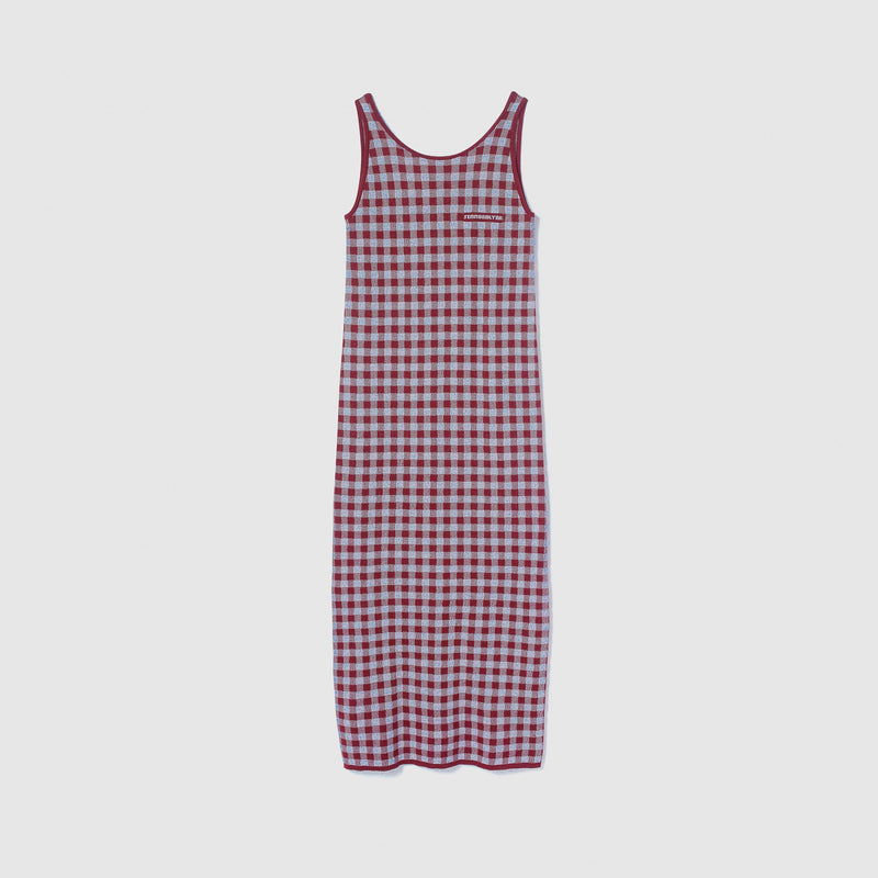 Gingham Check Eyeliner Knit Dress