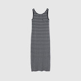 Gingham Check Eyeliner Knit Dress