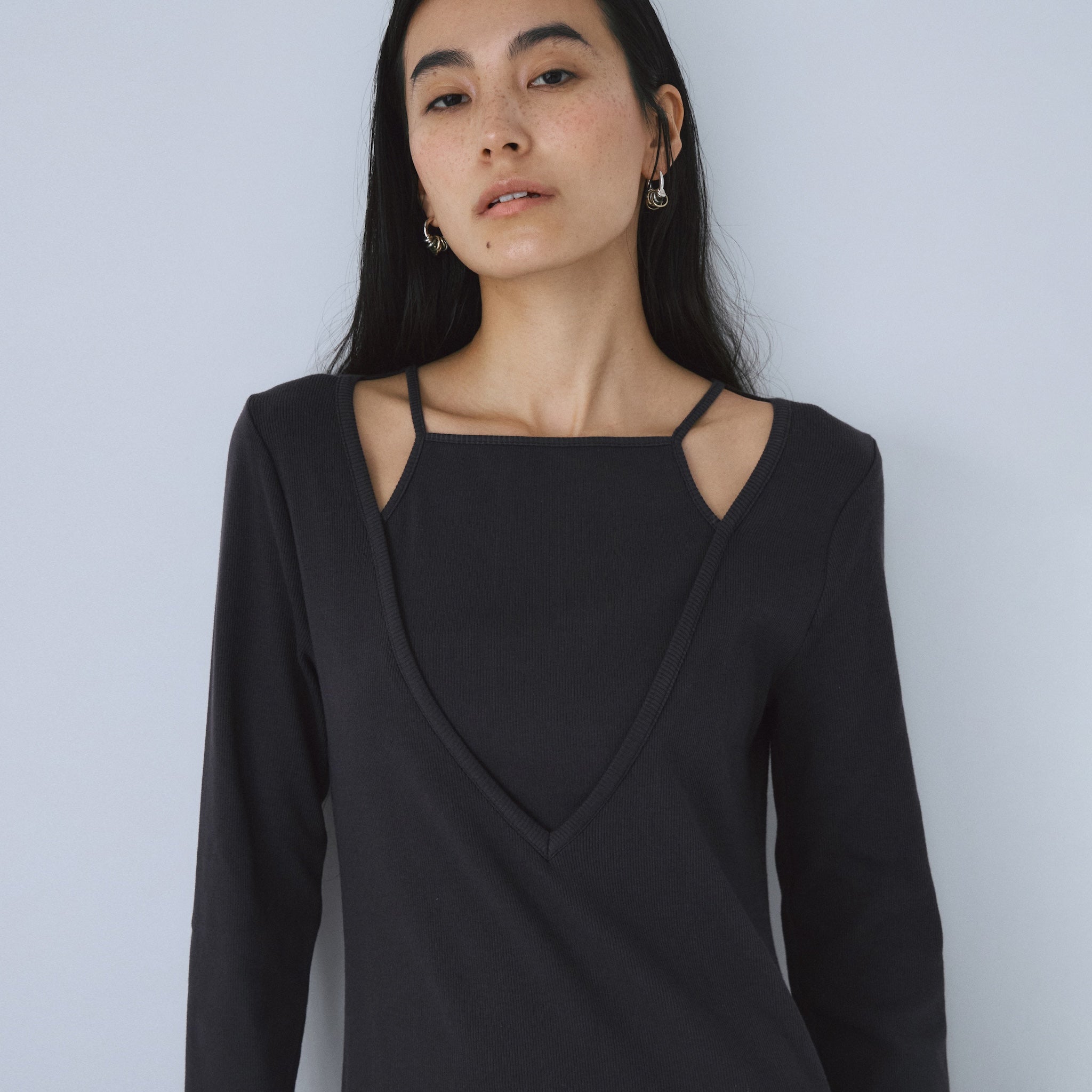 レイヤードライクRIBワンピース