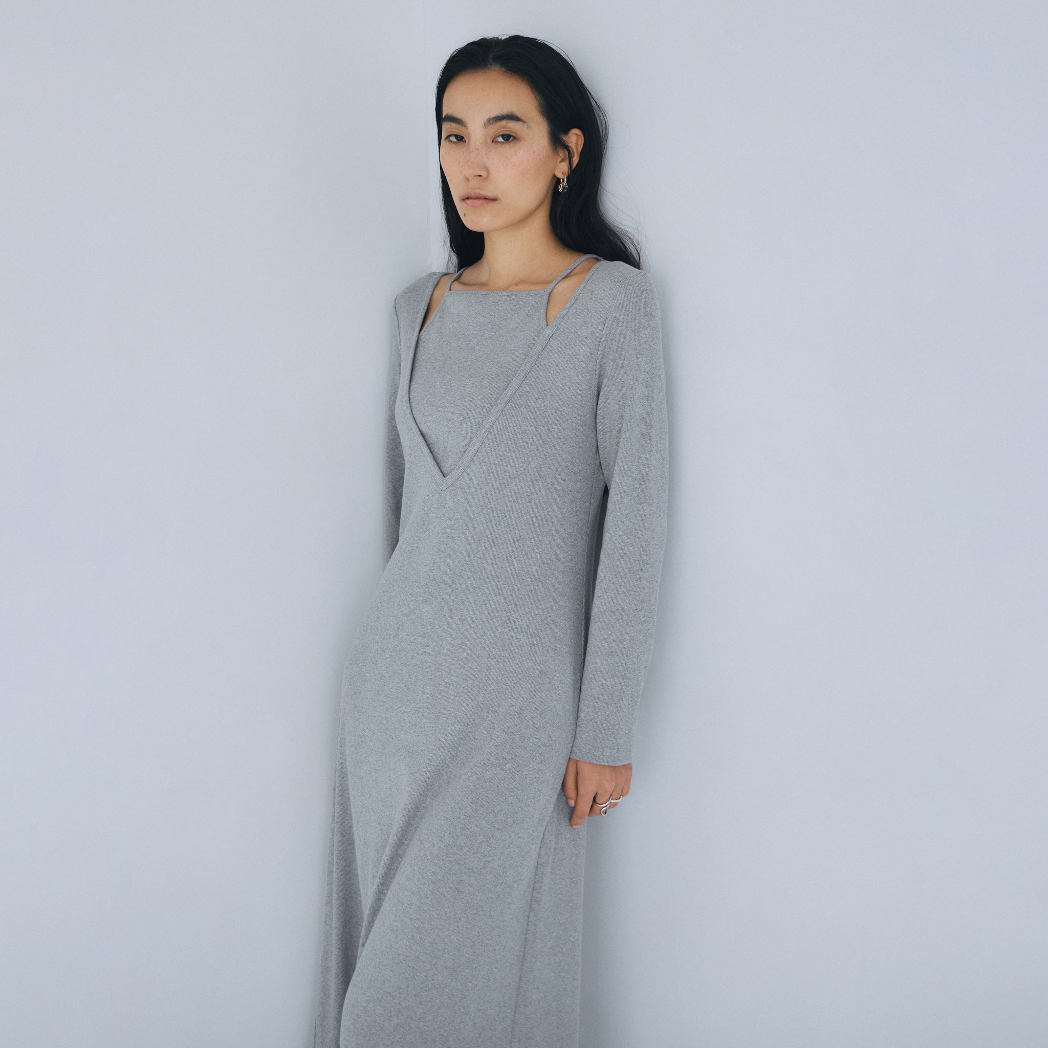 レイヤードライクRIBワンピース