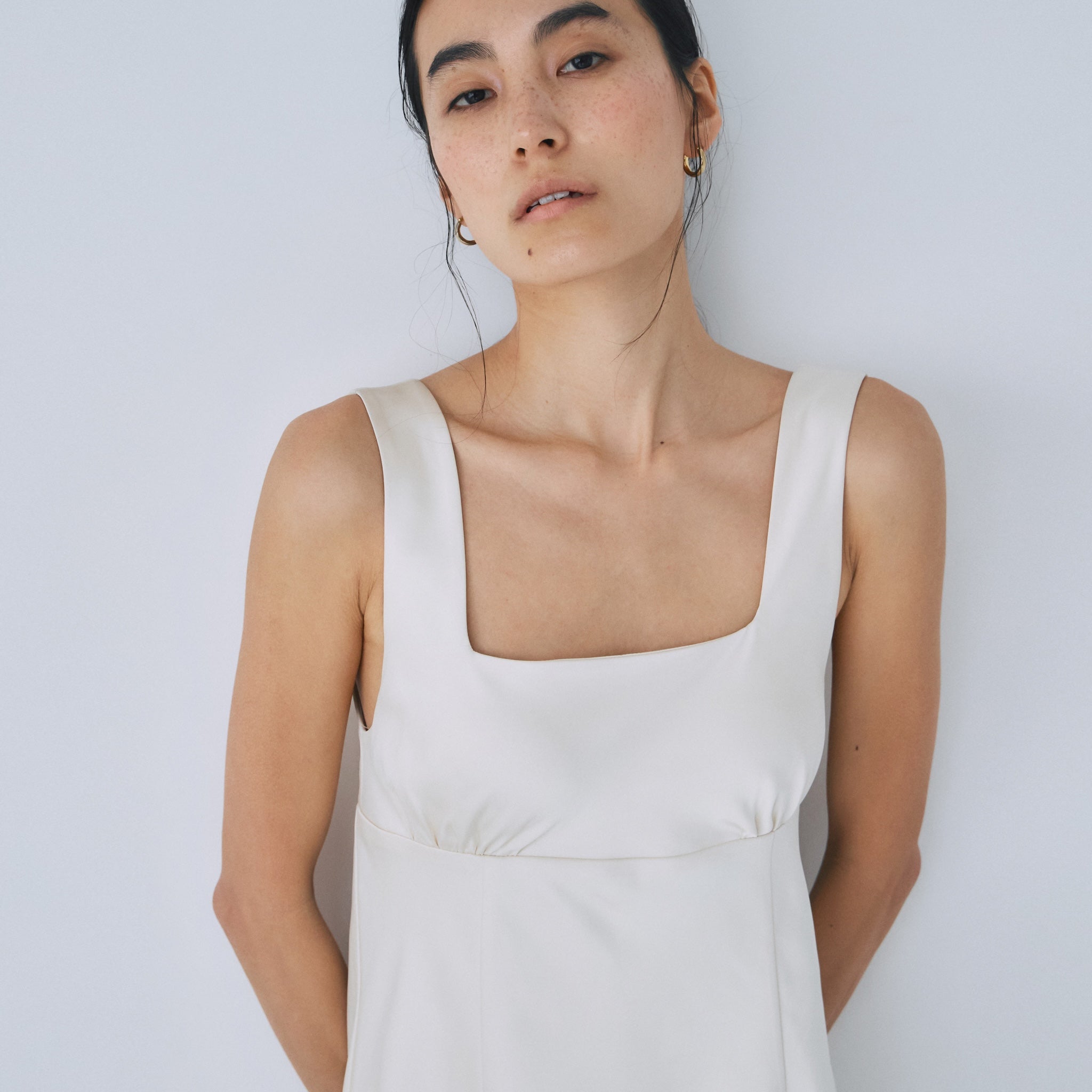 Satinマーメイドラインワンピース