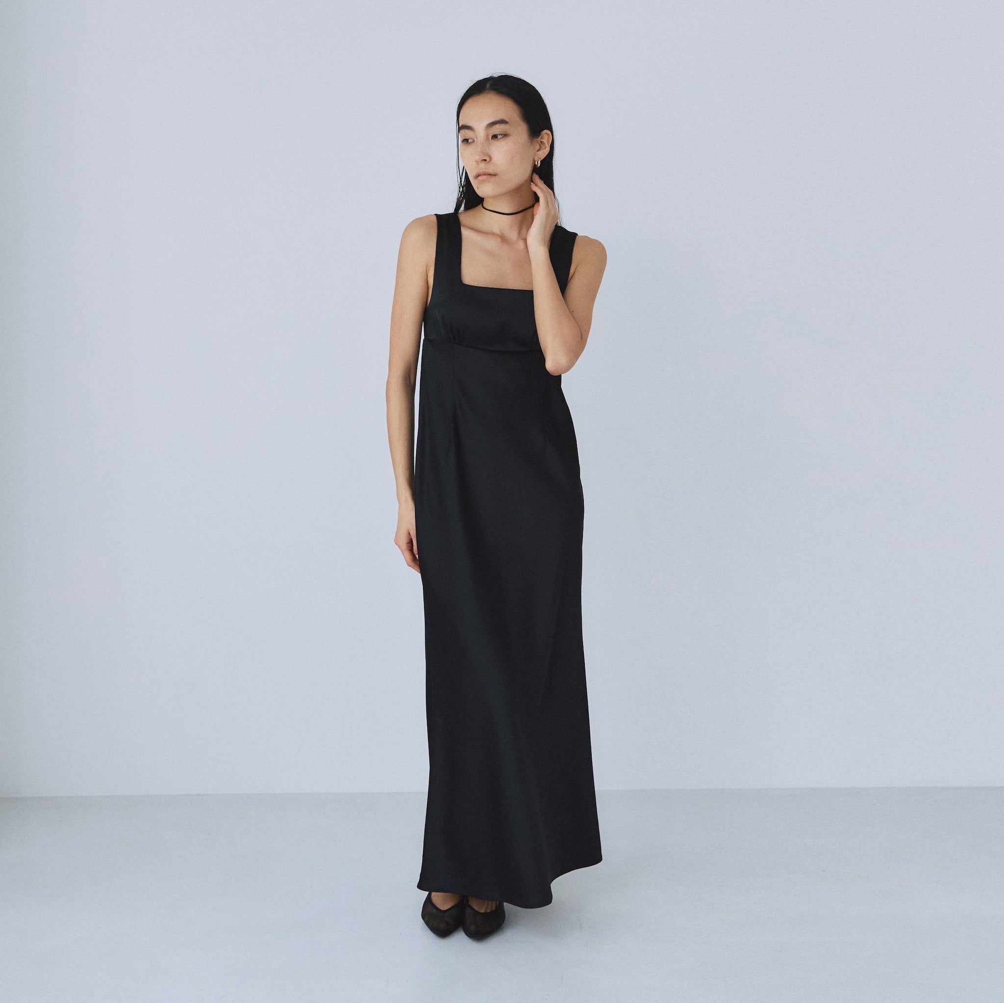 Satinマーメイドラインワンピース