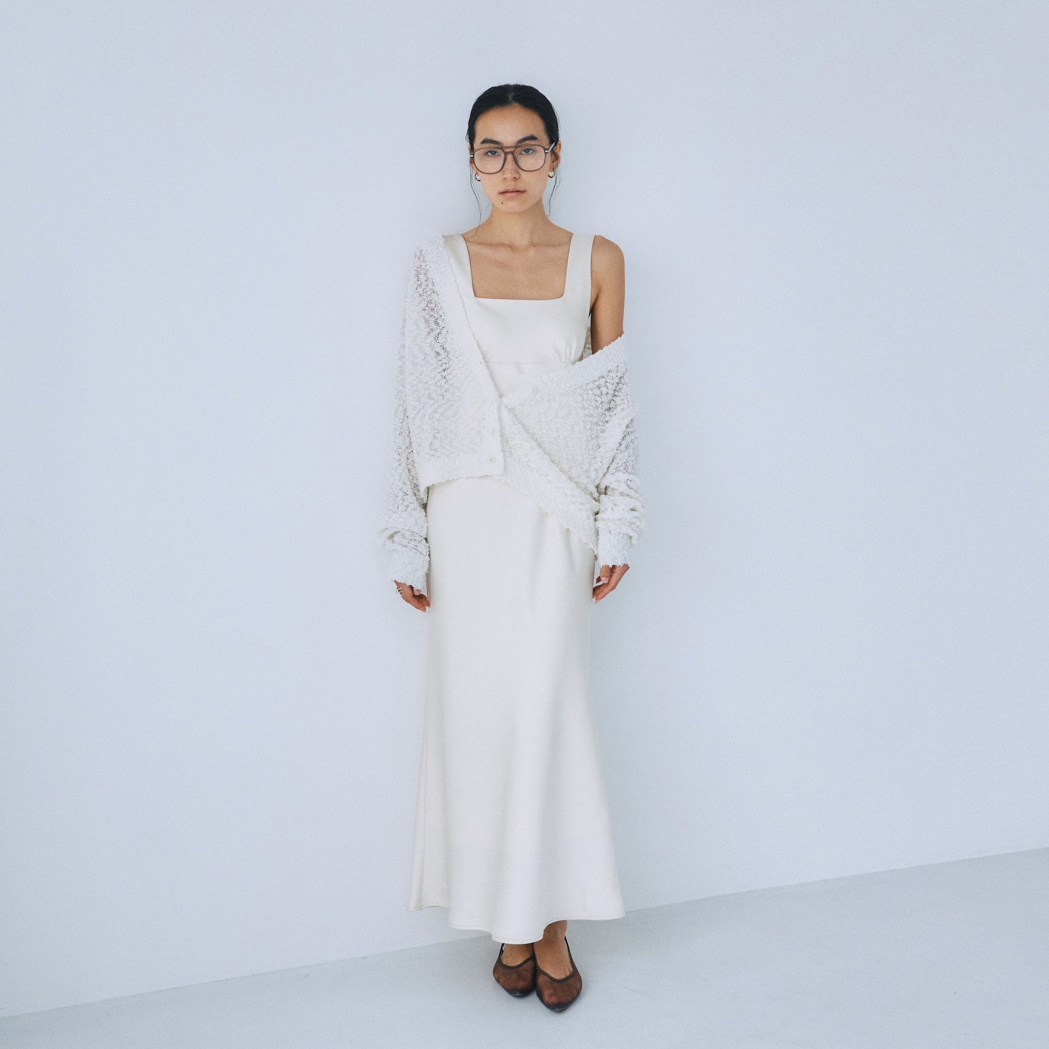 Satinマーメイドラインワンピース