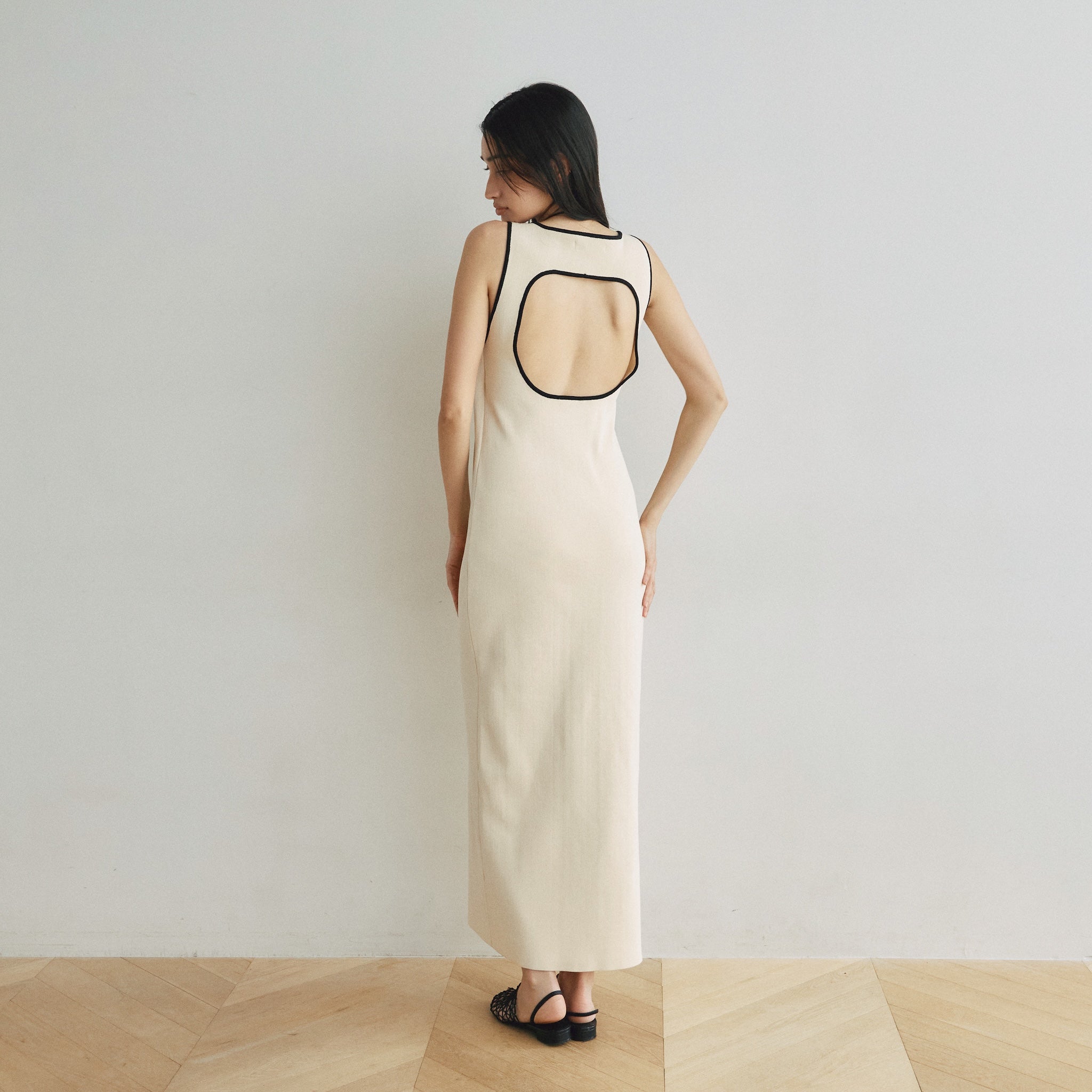 カップin Back Hole Knitタンクドレス
